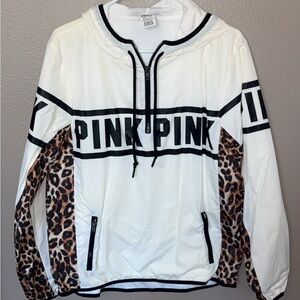 PINK Victoria's Secret White Zip-Up Hoodie